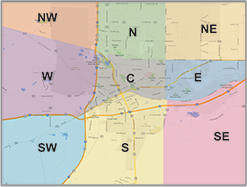 Garage sale locations map
