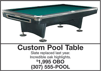 Custom Pool Table